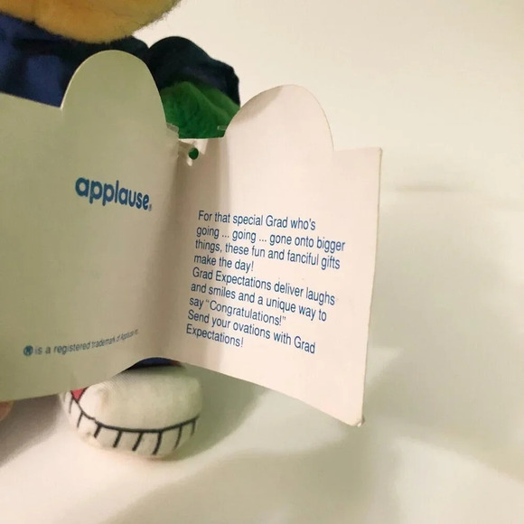 Vtg See You C U Later Alligator Graduation Plush Applause Doll 8 Inch Tall - Picture 3 of 16